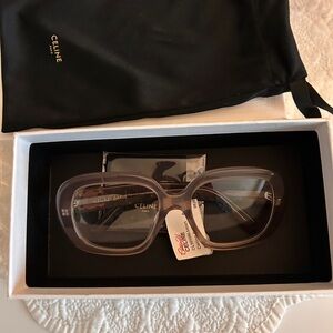 Celine Triomphe light Brown Oversized Round Optical.  100% Authentic!